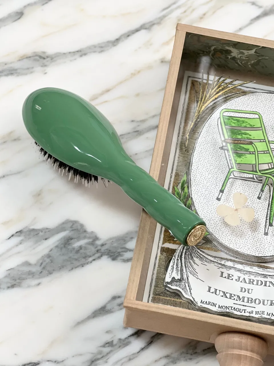 La Bonne Brosse N.02 La Petite Brosse Démêlante & Soin L’INDISPENSABLE Vert Amande